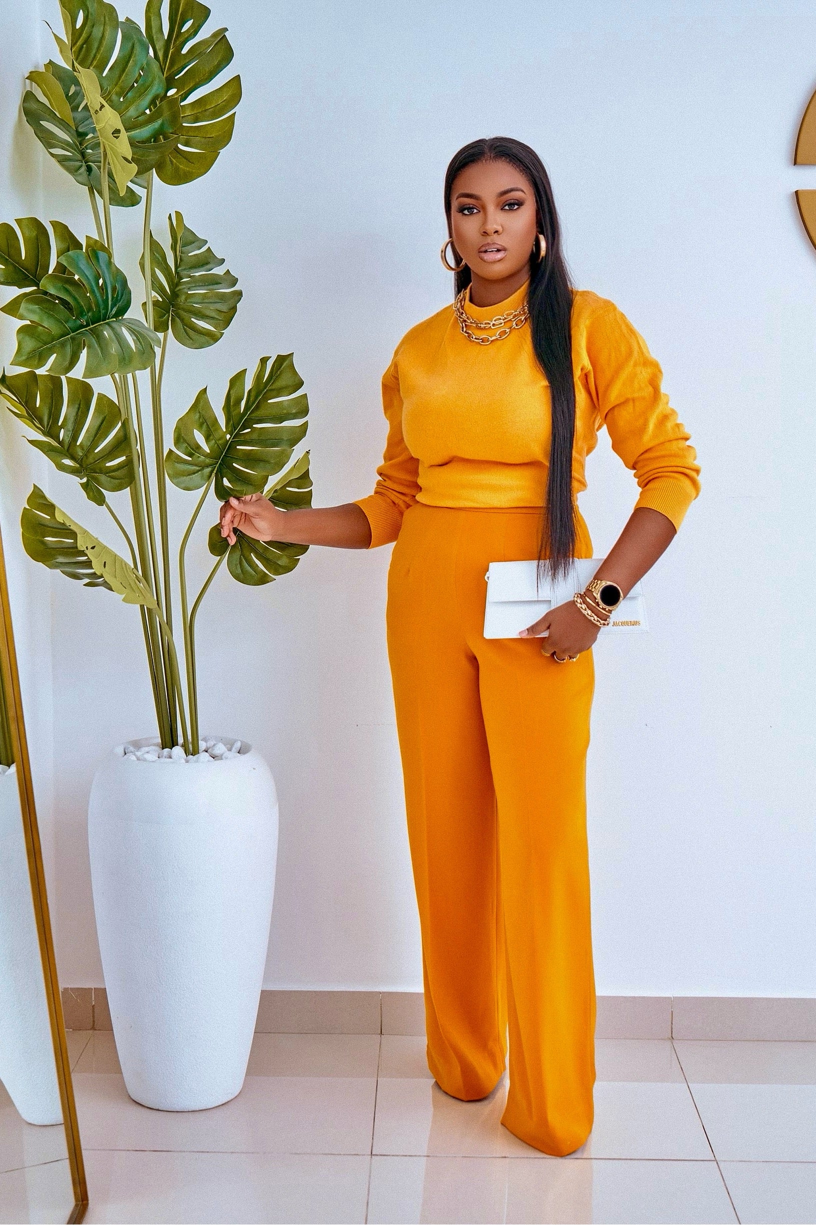 mustard yellow women's dress pants High Waist Pants | Lily Pants