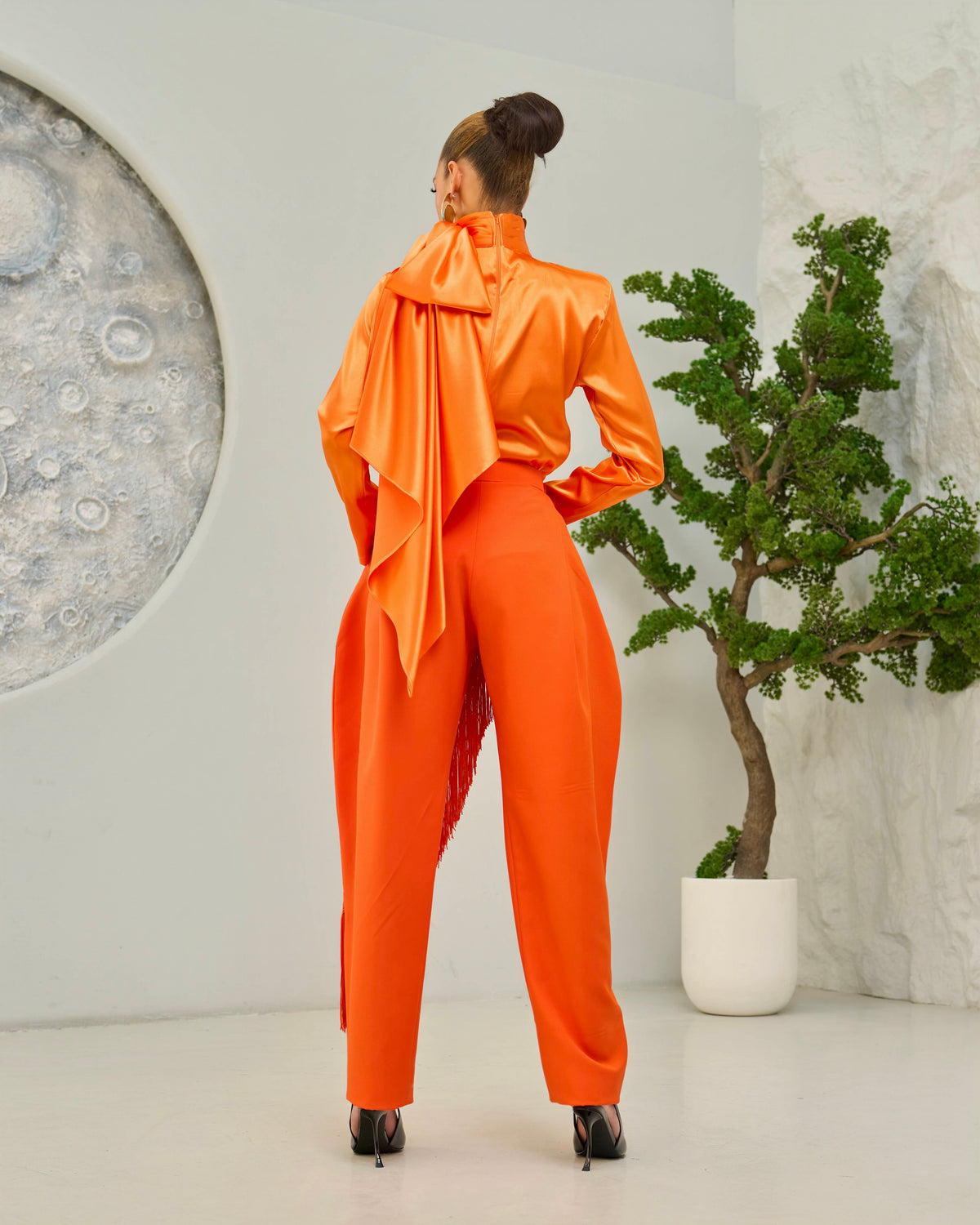 Naomi Bow Top - Orange