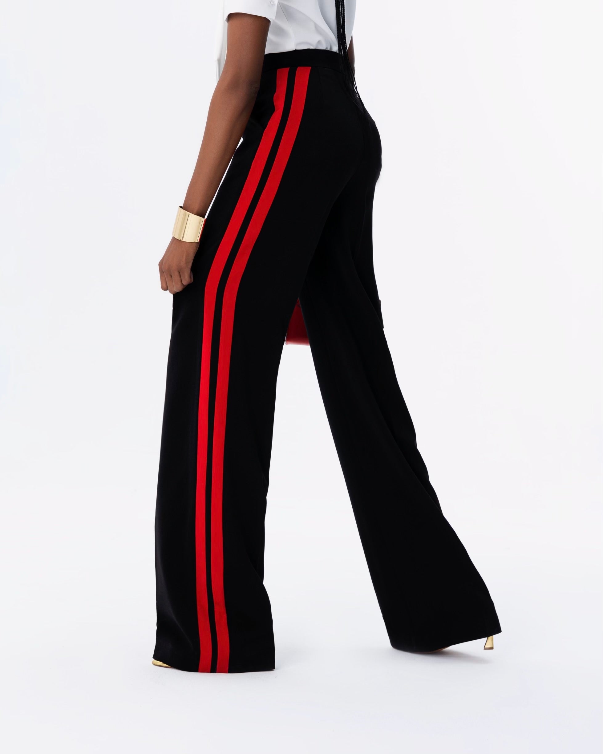 Black Stripe Pants