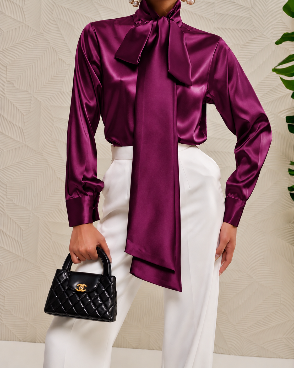 Purple Bow Top