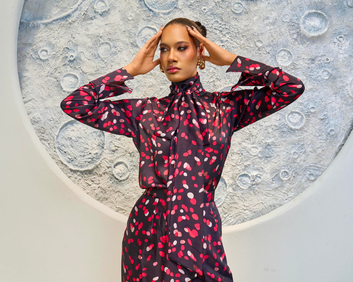 Faith polka dot set - Black