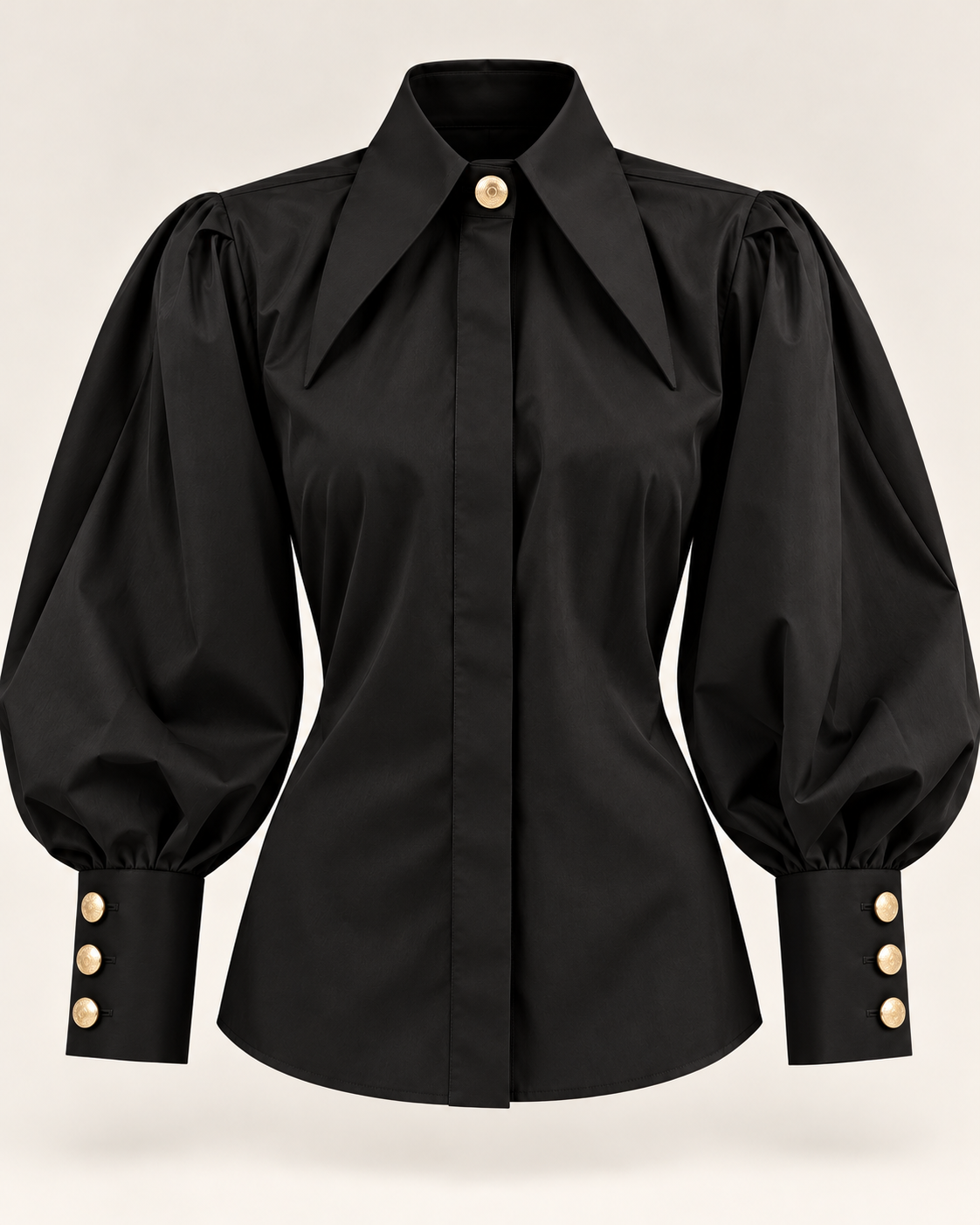 Black-Gold Detail Shirt