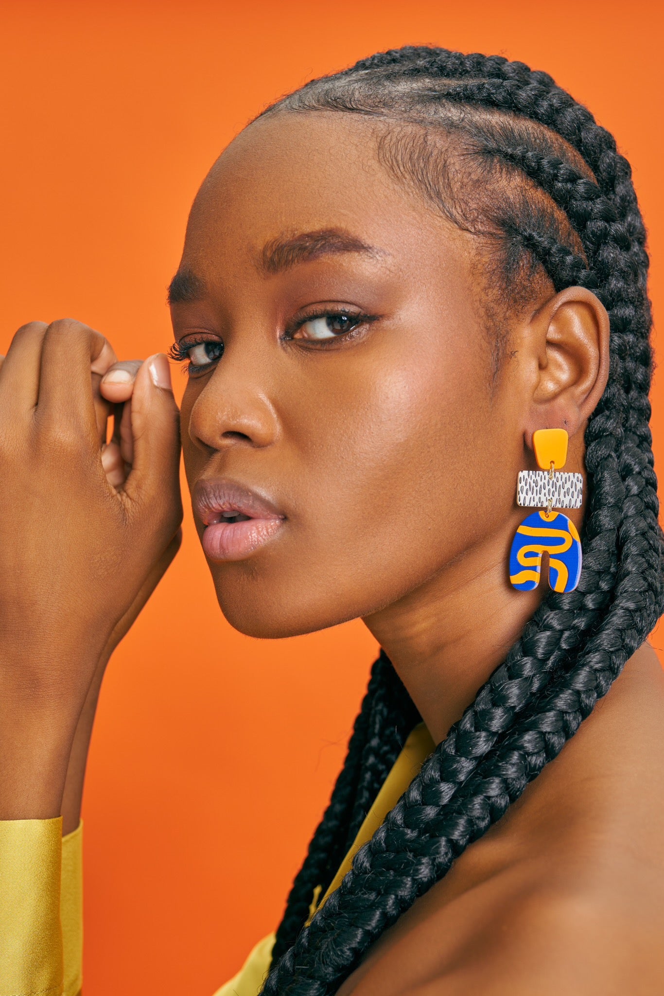 Blue & Orange Earrings